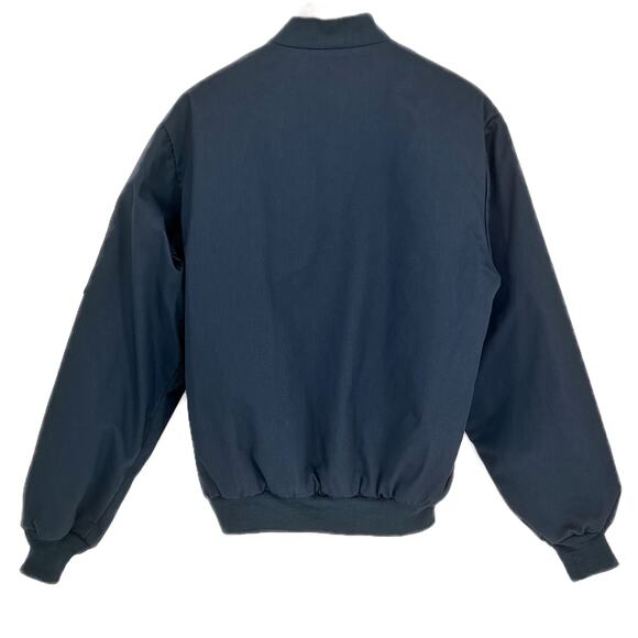 Aramark Quilted Bomber Work Jacket Mens Medium Navy - Picture 2 of 8